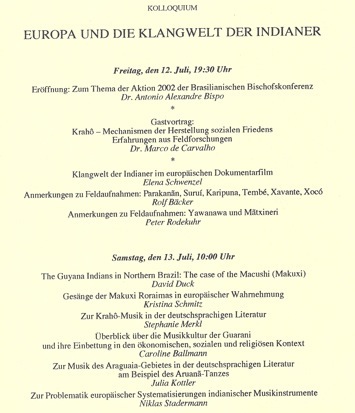 Tagung der A.B.E. Klangwelt der Indianer
