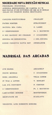 Eröffnungsprogramm der Gesellschaft Neue Diffusion